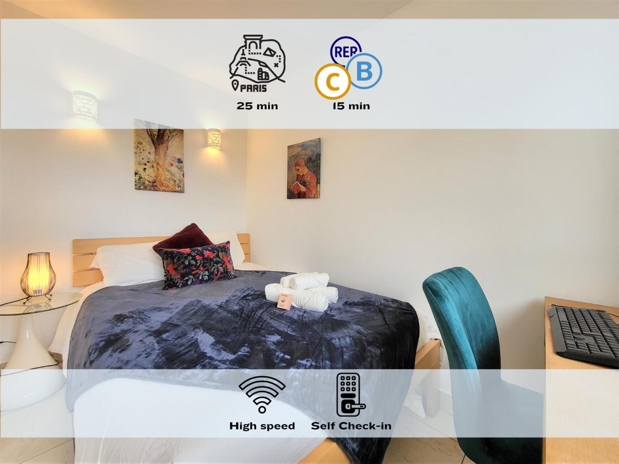 Le Prasino - Paisible Appartement Proche Rer - Bail Mobilite ماسي المظهر الخارجي الصورة